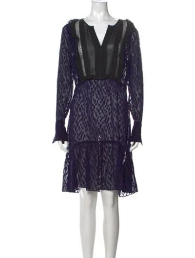 Pre-owned 3.1 Phillip Lim Animal Print Mini Dress In Black