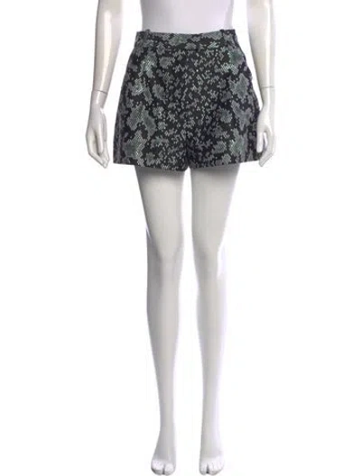 Pre-owned 3.1 Phillip Lim Animal Print Mini Shorts In Black