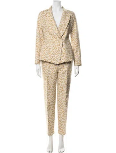 Pre-owned 3.1 Phillip Lim Animal Print Pant Set In Yellow