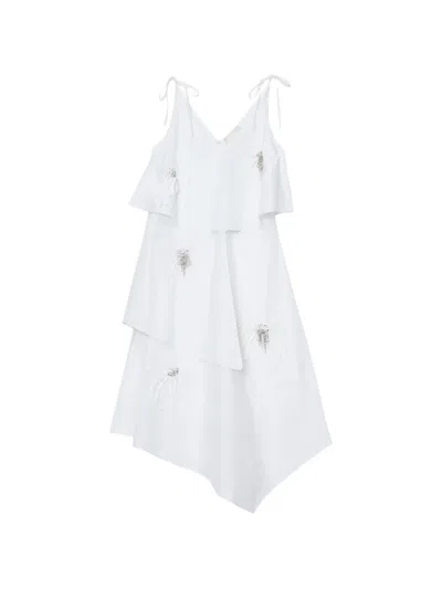 3.1 Phillip Lim Appliqué Layered Midi Dress In White