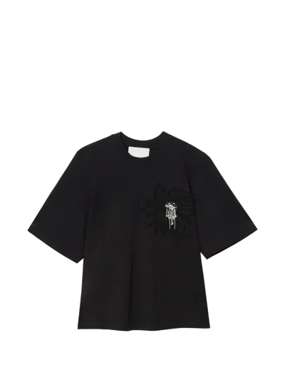 3.1 Phillip Lim Appliqué T-shirt In Black