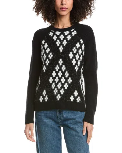 3.1 Phillip Lim Argyle Jacquard Relaxed Pullover In Black