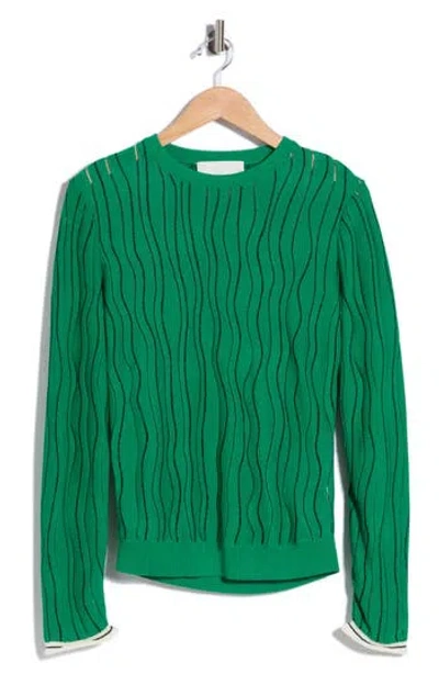 3.1 Phillip Lim Art Nouveau Jacquard Long Sleeve Top