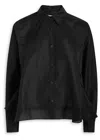 3.1 Phillip Lim Black Long Sleeve Flounce Hem Shirt