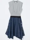 3.1 Phillip Lim Asymmetric Denim Dress In Grey