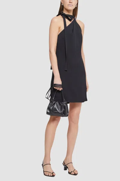 3.1 Phillip Lim Asymmetric Dress With Neck Tie In Black