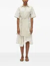 3.1 Phillip Lim Belted Cotton-blend Midi Shirt Dress In White