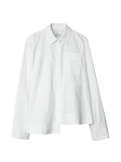 3.1 Phillip Lim Asymmetric Striped Shirt In White