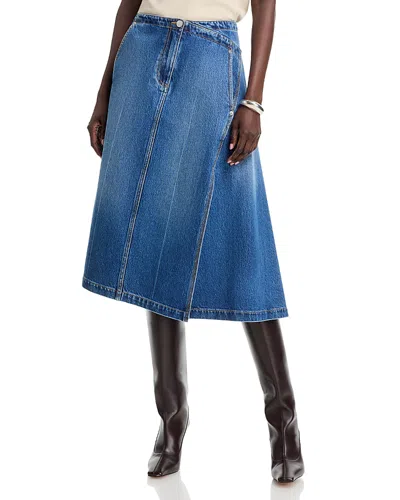 3.1 Phillip Lim Asymmetrical Denim Skirt In Blue