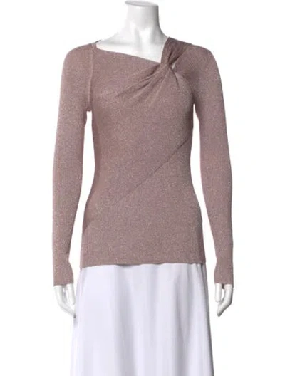 Pre-owned 3.1 Phillip Lim Asymmetrical Long Sleeve Top In Pink