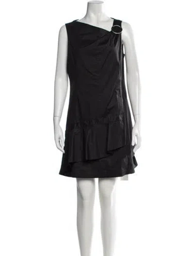 Pre-owned 3.1 Phillip Lim Asymmetrical Mini Dress In Black