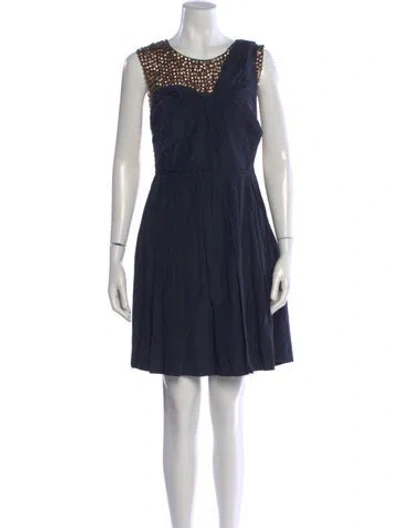 Pre-owned 3.1 Phillip Lim Asymmetrical Mini Dress In Blue