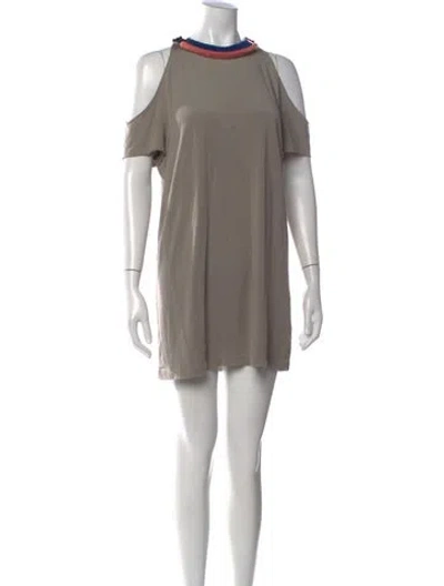 Pre-owned 3.1 Phillip Lim Asymmetrical Short Sleeve Top In Grey