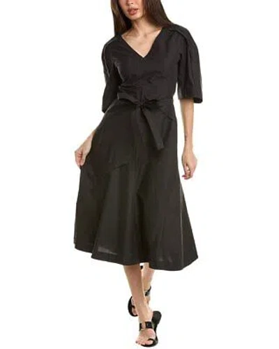 Pre-owned 3.1 Phillip Lim Balloon Sleeve Midi Dress Women's In Bablack