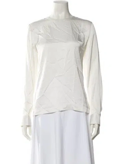 Pre-owned 3.1 Phillip Lim Bateau Neckline Long Sleeve Blouse In Neutral
