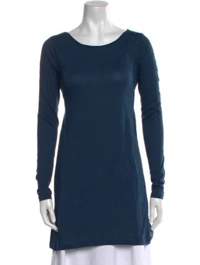 Pre-owned 3.1 Phillip Lim Bateau Neckline Long Sleeve Tunic In Blue