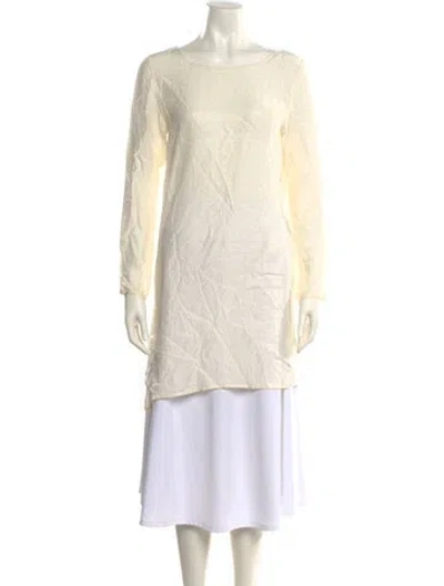 Pre-owned 3.1 Phillip Lim Bateau Neckline Long Sleeve Tunic In Neutral