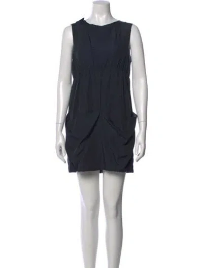 Pre-owned 3.1 Phillip Lim Bateau Neckline Mini Dress In Blue
