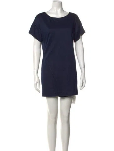Pre-owned 3.1 Phillip Lim Bateau Neckline Mini Dress In Blue