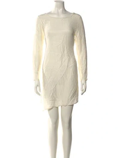 Pre-owned 3.1 Phillip Lim Bateau Neckline Mini Dress In Neutral