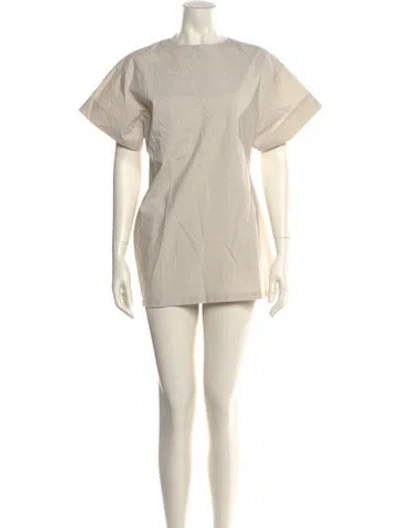 Pre-owned 3.1 Phillip Lim Bateau Neckline Mini Dress In Neutral