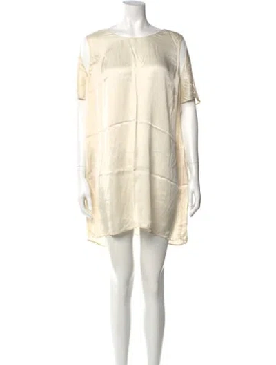 Pre-owned 3.1 Phillip Lim Bateau Neckline Mini Dress In Neutral