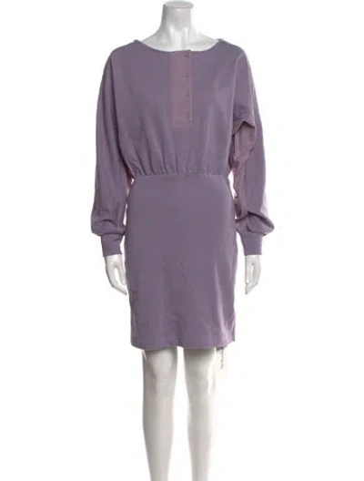Pre-owned 3.1 Phillip Lim Bateau Neckline Mini Dress In Purple