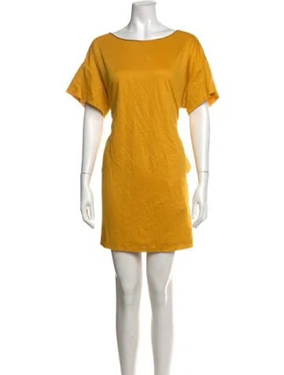 Pre-owned 3.1 Phillip Lim Bateau Neckline Mini Dress In Yellow