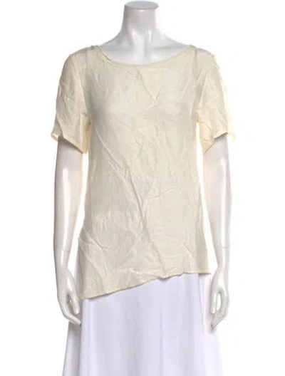 Pre-owned 3.1 Phillip Lim Bateau Neckline Short Sleeve Blouse In Neutral