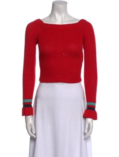 Pre-owned 3.1 Phillip Lim Bateau Neckline Sweater In Red