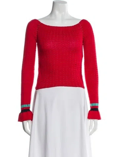 Pre-owned 3.1 Phillip Lim Bateau Neckline Sweater In Red