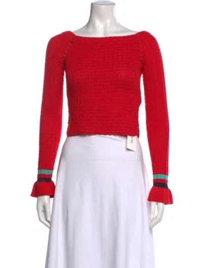 Pre-owned 3.1 Phillip Lim Bateau Neckline Sweater In Red