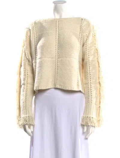 Pre-owned 3.1 Phillip Lim Bateau Neckline Sweater In White