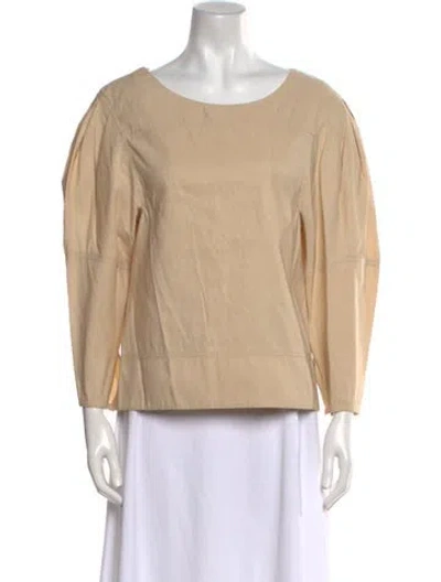 Pre-owned 3.1 Phillip Lim Bateau Neckline Three-quarter Sleeve Sweatshirt In Neutral