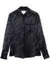 3.1 Phillip Lim Bead-embellished Satin Shirt In Black