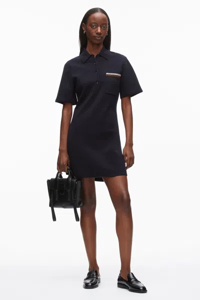 3.1 Phillip Lim Beaded Embellishment Mini Polo Dress In Black