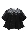 3.1 Phillip Lim Beaded Lace Top In Black