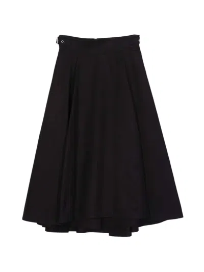 3.1 Phillip Lim Belted A-line Midi Skirt In Black