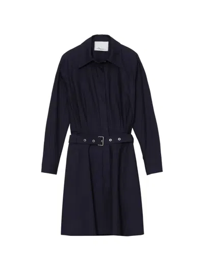 3.1 Phillip Lim Belted Collared Mini Dress In Black