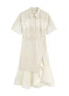 3.1 Phillip Lim Belted Cotton-blend Midi Shirt Dress In Stone