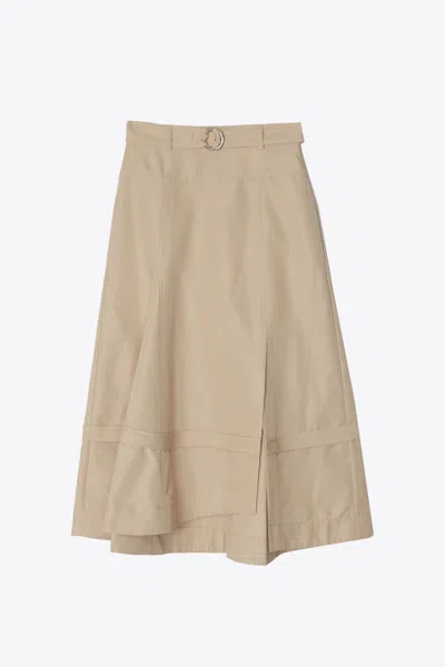 3.1 Phillip Lim Belted Flare Skirt In Neutral