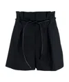 3.1 Phillip Lim Belted High-waisted Shorts In Black