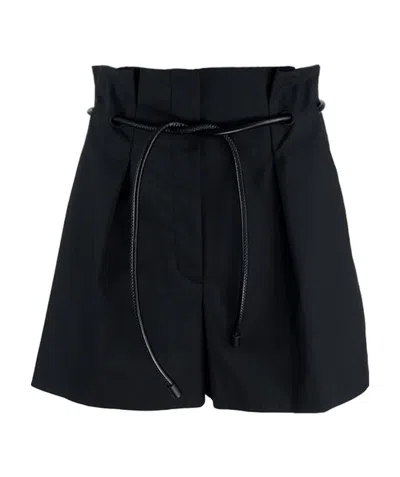 3.1 Phillip Lim Belted High-waisted Shorts In Black
