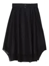 3.1 Phillip Lim Flounce Cotton-blend Midi Skirt In Black