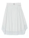 3.1 Phillip Lim Belted Layered Skirt In White