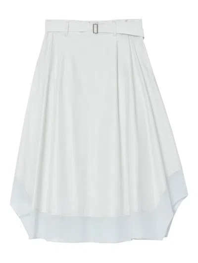 3.1 Phillip Lim Belted Layered Skirt In White