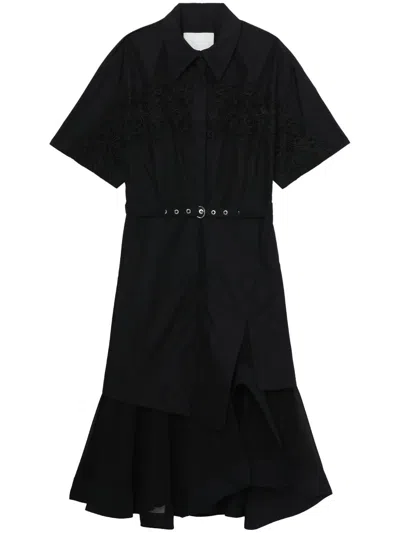 3.1 Phillip Lim Belted Midi Dress In Black