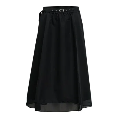3.1 Phillip Lim Belted Midi Skirt In Black