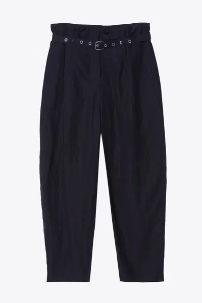 3.1 Phillip Lim Belted Paperbag Tapered Pant In Blue