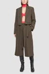 3.1 Phillip Lim Belted Pleated Culottes In Black